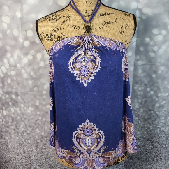 Jennifer Lopez Tops - Jennifer Lopez Super V Hem Soft Flowy Boho Top